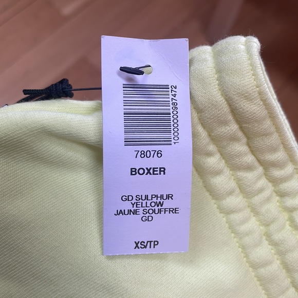 TNA Sulfur Yellow terry shorts XS - New With Tags! - Picture 2 of 2